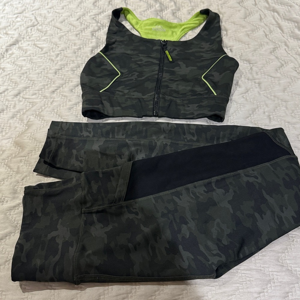 Camo Sports Bra and Leggings Set